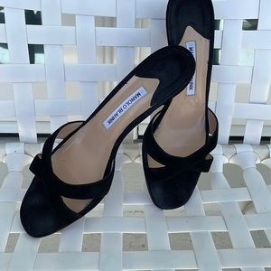 Manolo Blahnik suede open toe shoes size 41